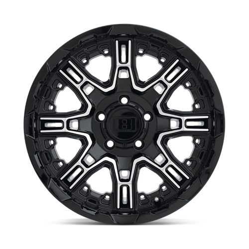 Level 8: cerchio LE SLIN 20X11.5 5X127 -44 71 G-BK MC Lavorato a macchina - immagine 4