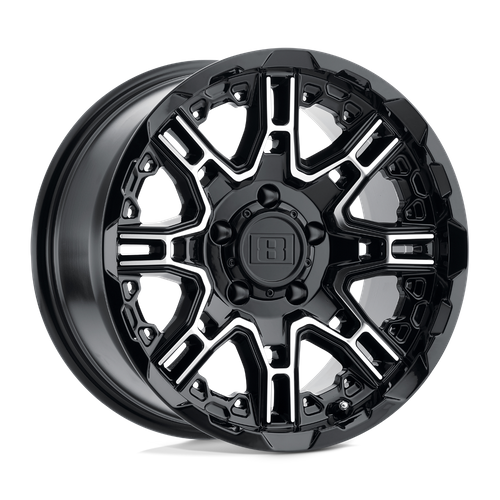 Level 8: cerchio LE SLIN 20X11.5 5X127 -44 71 G-BK MC Lavorato a macchina - immagine 2