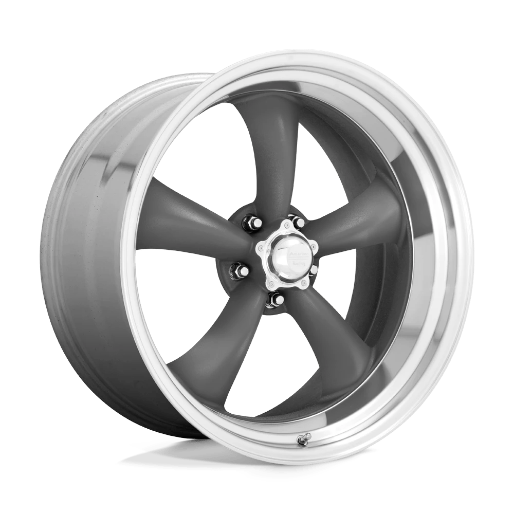 American Racing Vintage: cerchio VN215 TT-II 1PC 14X6 5X4.5 GRAY 3.50BS Grigio - immagine 2